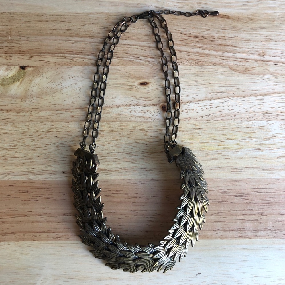 Modcloth Leaf Statement Necklace - image 2